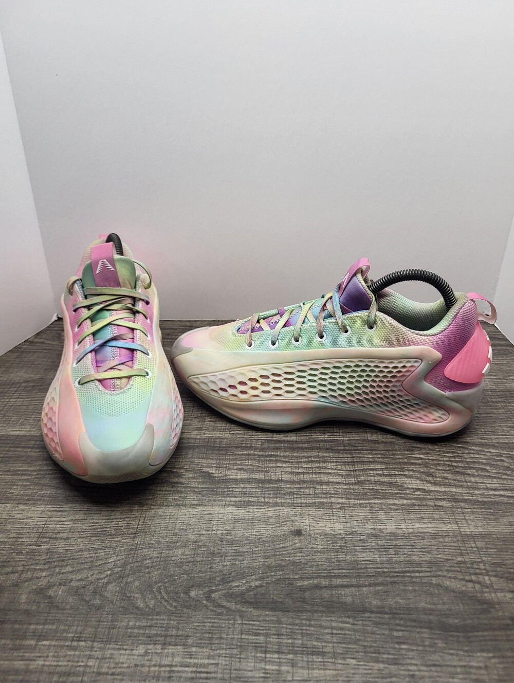 Adidas Anthony Edwards AE 1 Low Cotton Candy Basketball Shoes Sneakers Mens 6.5